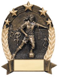 soccer award plaque - female