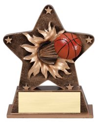 Gold Basketball Award Plaque