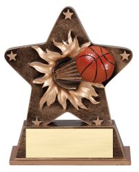 Gold Basketball Award Plaque