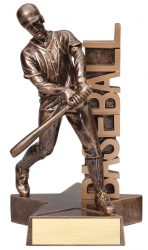 bronze baseball pitcher trophy
