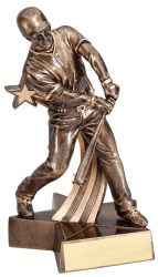 bronze baseball pitcher trophy