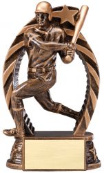 bronze baseball pitcher trophy