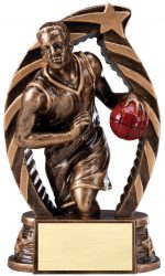Gold Basketball Award Plaque - Male