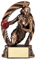 Gold Basketball Award Plaque - Female