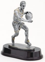 silver basketball trophy - male