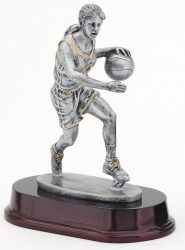 silver basketball trophy - male
