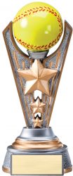 softball trophy with stars