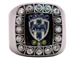 RAYADOS M CHAMPIONSHIP RING with yellow and white STONES