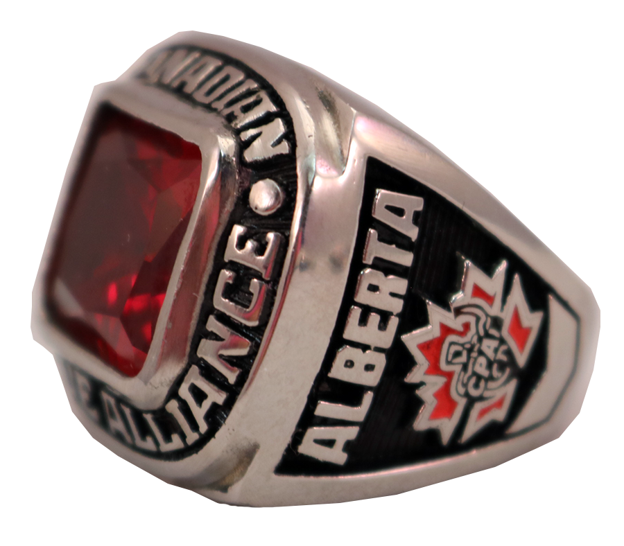CANADIAN RED STONE RING 2