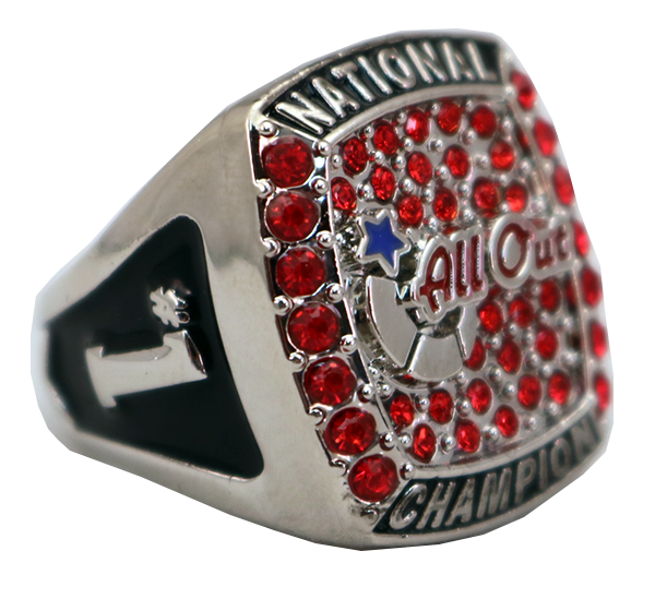 ALL OUT RING RED STONE 1 CHAMPIONSHIP RING