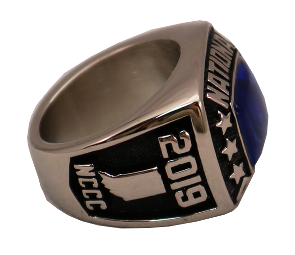 2021 ICE RING SIDE CHAMPION RING WITH BLUE STONE